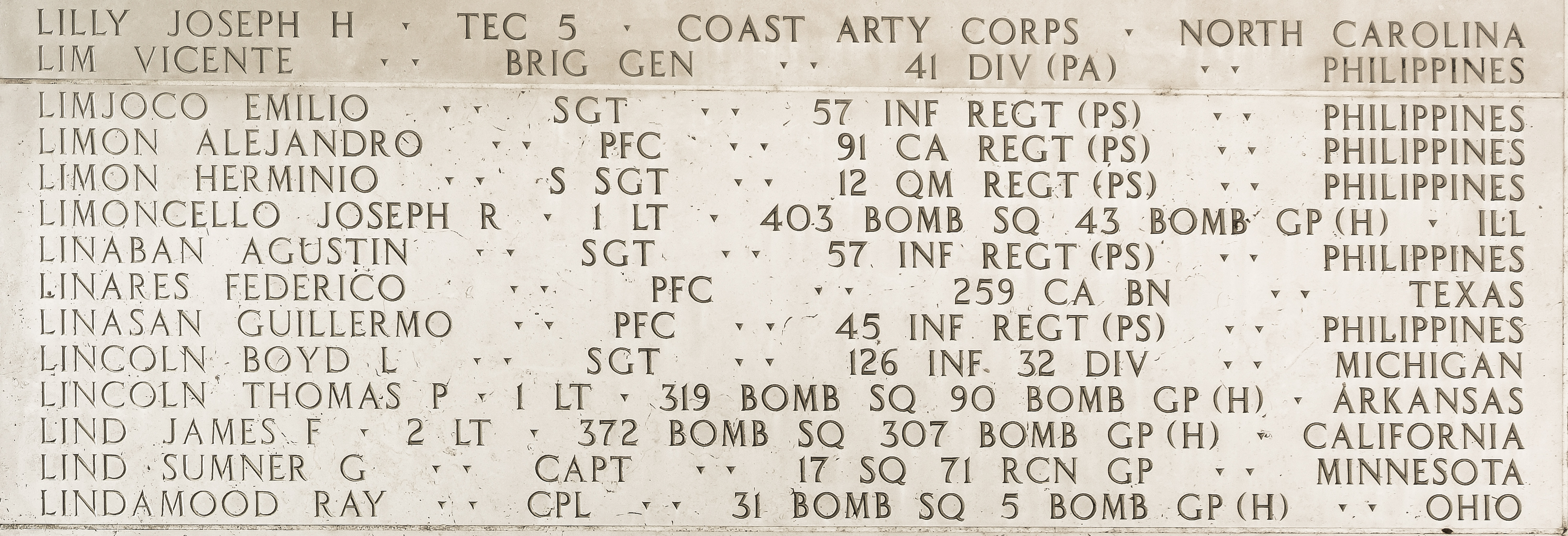 Joseph R. Limoncello, First Lieutenant